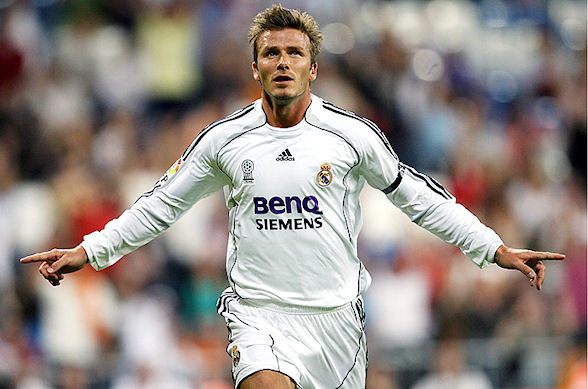 Bale's British predecessor David Beckham joined Real 10 years ago