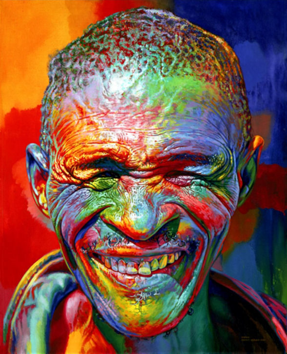 Bennett's portrait entitled "The Gods Must Be Crazy" portrays Namibia's beloved actor N!xau from the film of the same name.