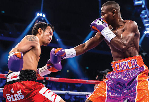 Thailand's Sod Kokietgym was no match for Cuban Guillermo Rigondeaux at the Champions of Gold fight night