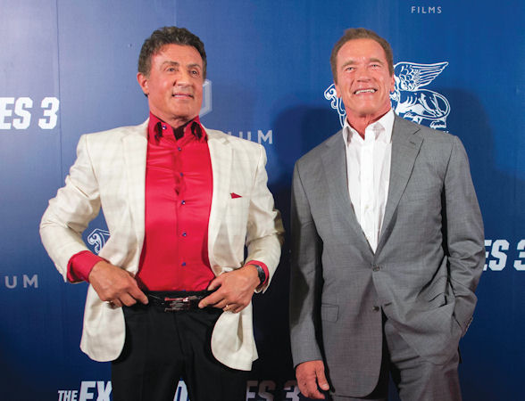 Expendables 3 stars Sylvester Stallone and Arnold Schwarzenegger are two of the biggest names ever to visit Macau's shores