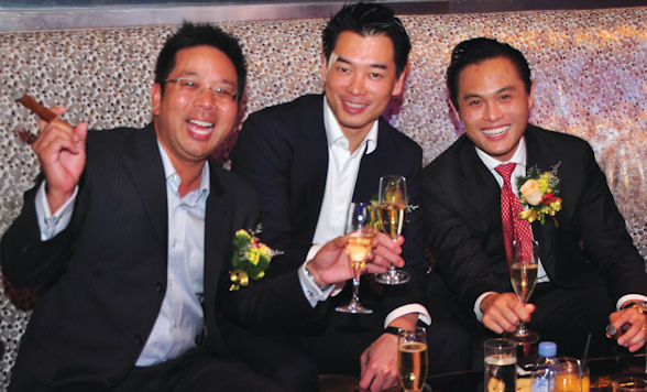 Left to right: WGM CMO Derrick Tran, Xuan Mu, Jeff Huen