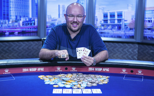 Scott Davies turned his ninth WSOP cash of 2014 into his first bracelet in the WSOP APAC Main Event