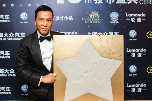 Donnie Yen was one of a number of guests to sign their star 