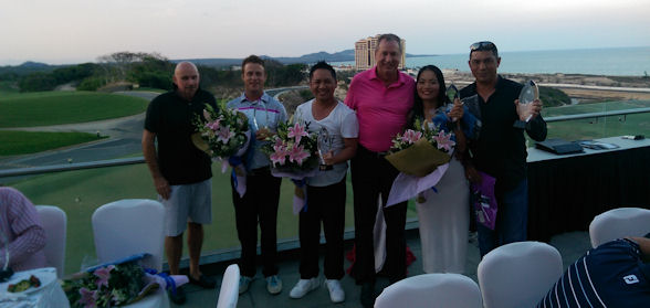 The winning team with APT boss Jeff Mann and Ho Tram Resort Casino President Shaun McCamley