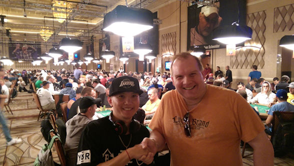Phong "Turbo" Nguyen and WPE CEO Andrew W Scott at the WSOP earlier this week