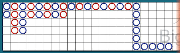 图解三：第4至8列的双跳、第9至17列的单跳以及第17列的十次闲家连胜的长龙