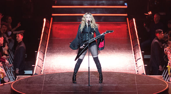 [b]Madonna put on a dazzling show as she performed her biggest hits in an array of costumes[/b]